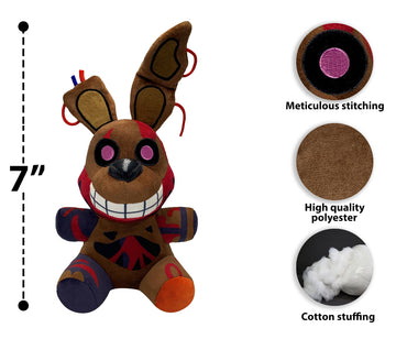 Collectible Stuffed VNKVTL Combo 2 Character Nightmare Plus + Burntrap Plush Birthday Gift For Kids, Spring Trap Plush With Soft And Comfortable Cotton, Phantom Freddy For All Ages, 7 plush