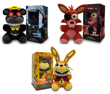 VNKVTL Collectible Stuffed Combo 3 Character Nightmare Plush + Foxy Red Plush + Glitchtrap Plush Birthday Gift For Kids, For All Ages, 7 plush