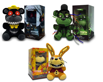 VNKVTL Collectible Stuffed Combo 3 Character Nightmare Plush + Phantom Freddy Plush + Glitchtrap Plush Birthday Gift For Kids, For All Ages, 7 plush