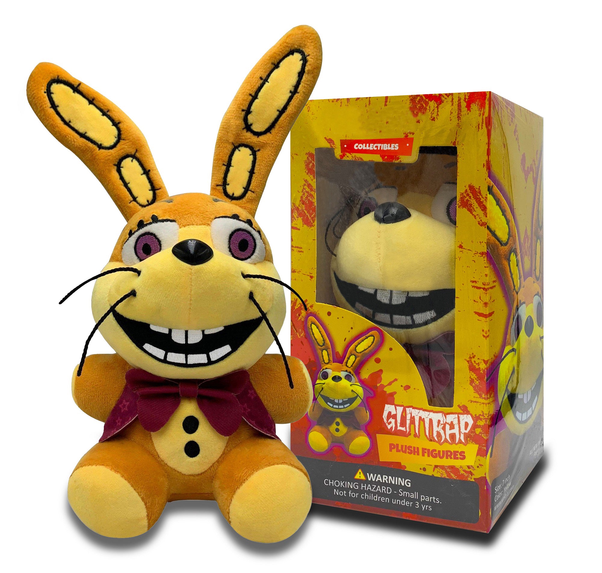 Glitchtrap Plush Birthday Gift For Kids, Spring Trap Plush With Soft And Comfortable Cotton, Decor Plushtrap Plush, Glitchtrap Plush For All Ages, 7 Inch game plush.