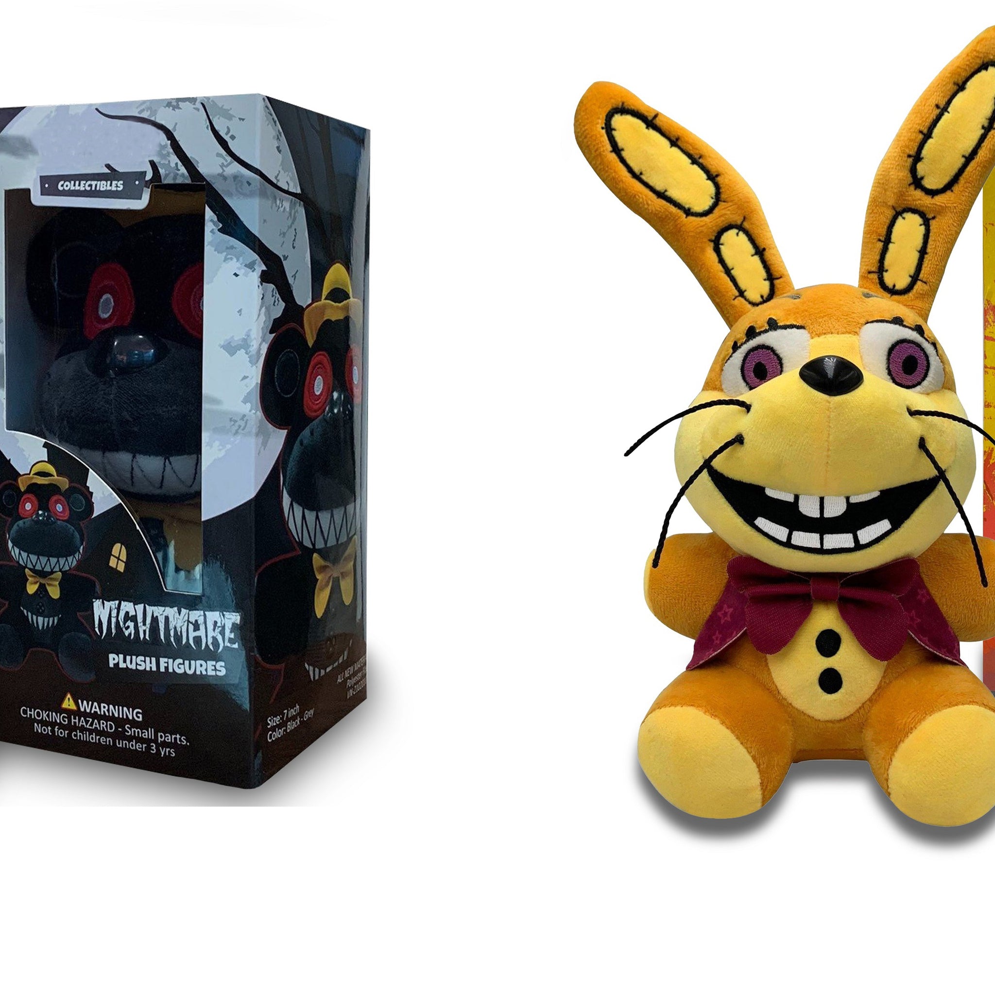 Collectible Stuffed VNKVTL Combo 2 Character Nightmare Plus + Glitchtrap Plush Birthday Gift For Kids, Spring Trap Plush With Soft And Comfortable Cotton, Phantom Freddy For All Ages, 7 plush