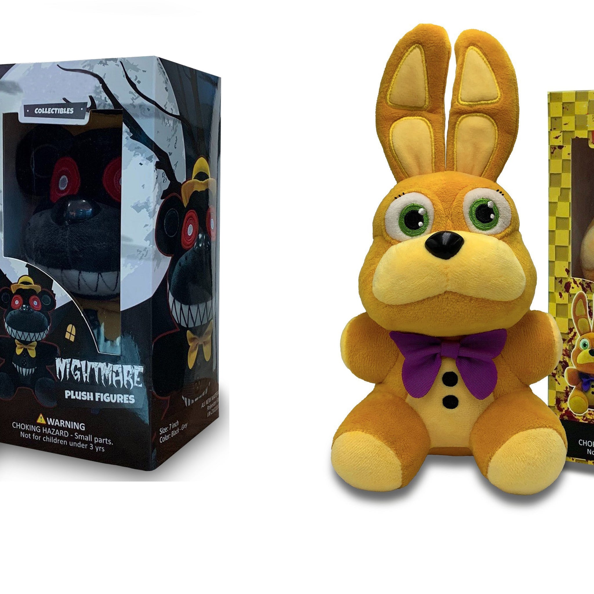 Collectible Stuffed VNKVTL Combo 2 Character Nightmare Plush + Glitchtrap Plush Birthday Gift For Kids, Spring Trap Plush With Soft And Comfortable Cotton, Phantom Freddy For All Ages, 7 plush