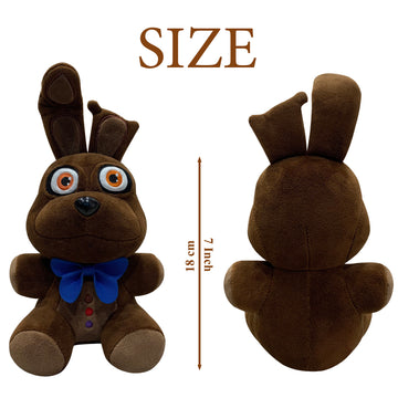 VNKVTL: Chocolate Bonnie Plush - Valentines Day Stuffed Animals for Kids | Bonnie Plushie - Baby Stuffed Animal Gift Set | Toy Bonnie Plushie - Plush Birthday Gift for Kids | 7 Inches.